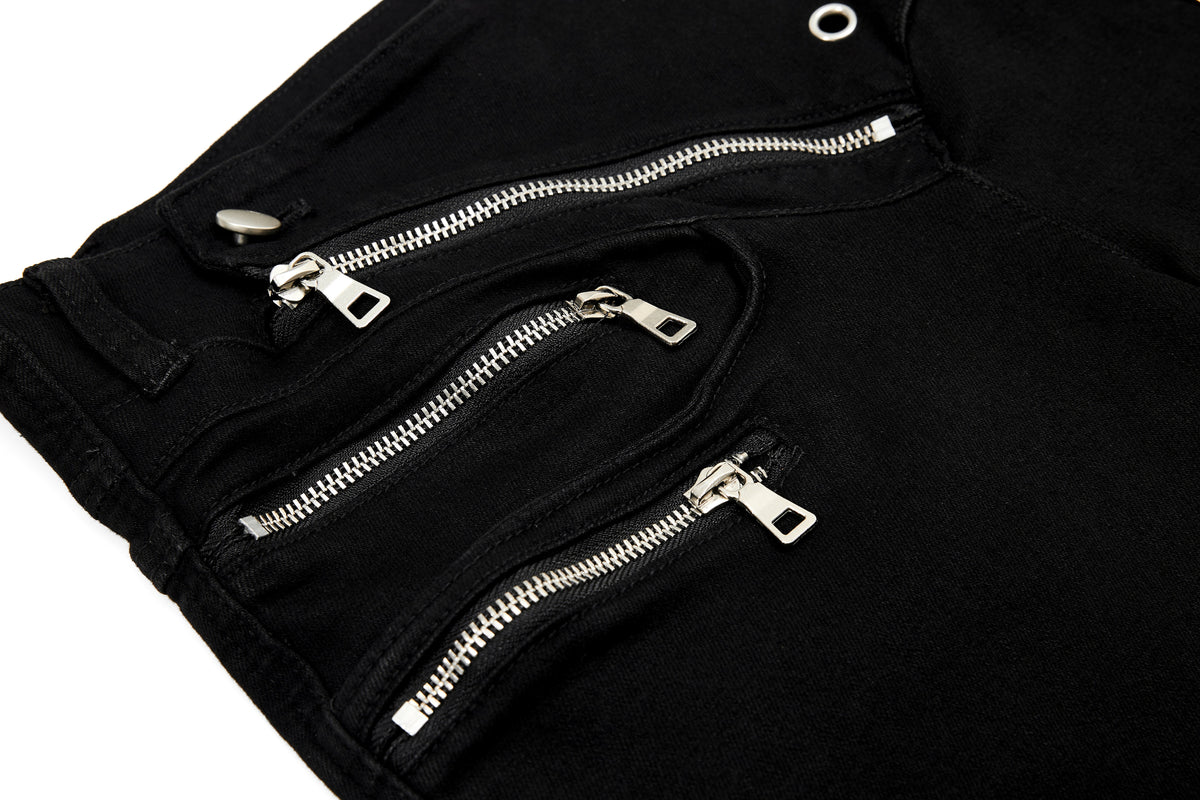 Pantalon évasé à détails zippés Madxmarx