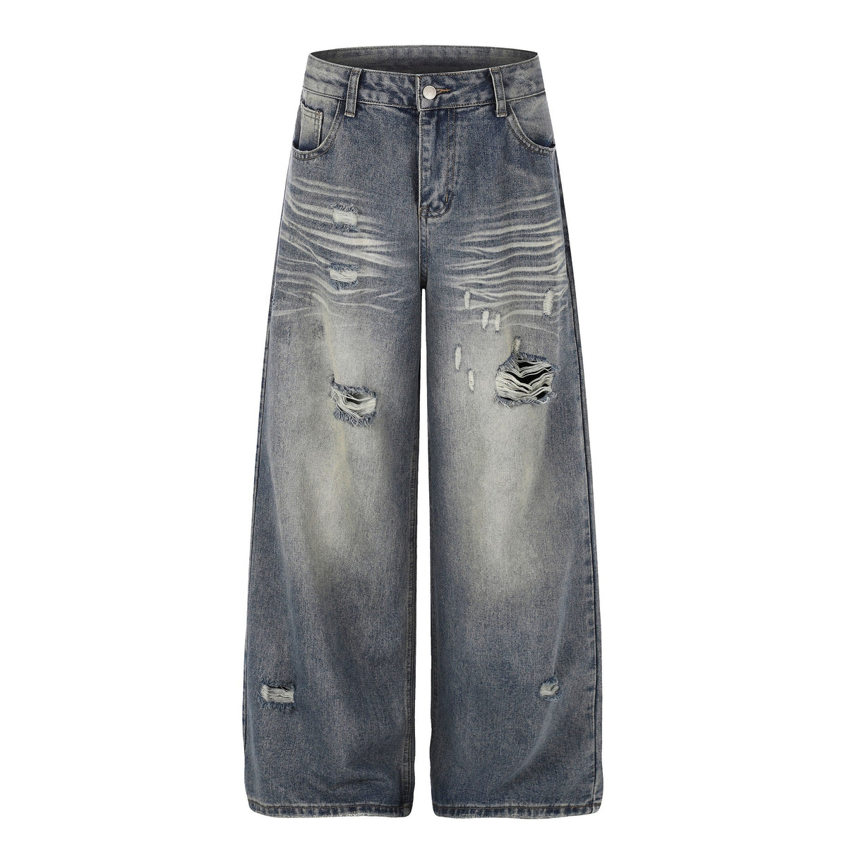 Madxmarx Distressed Wide-Leg Jeans