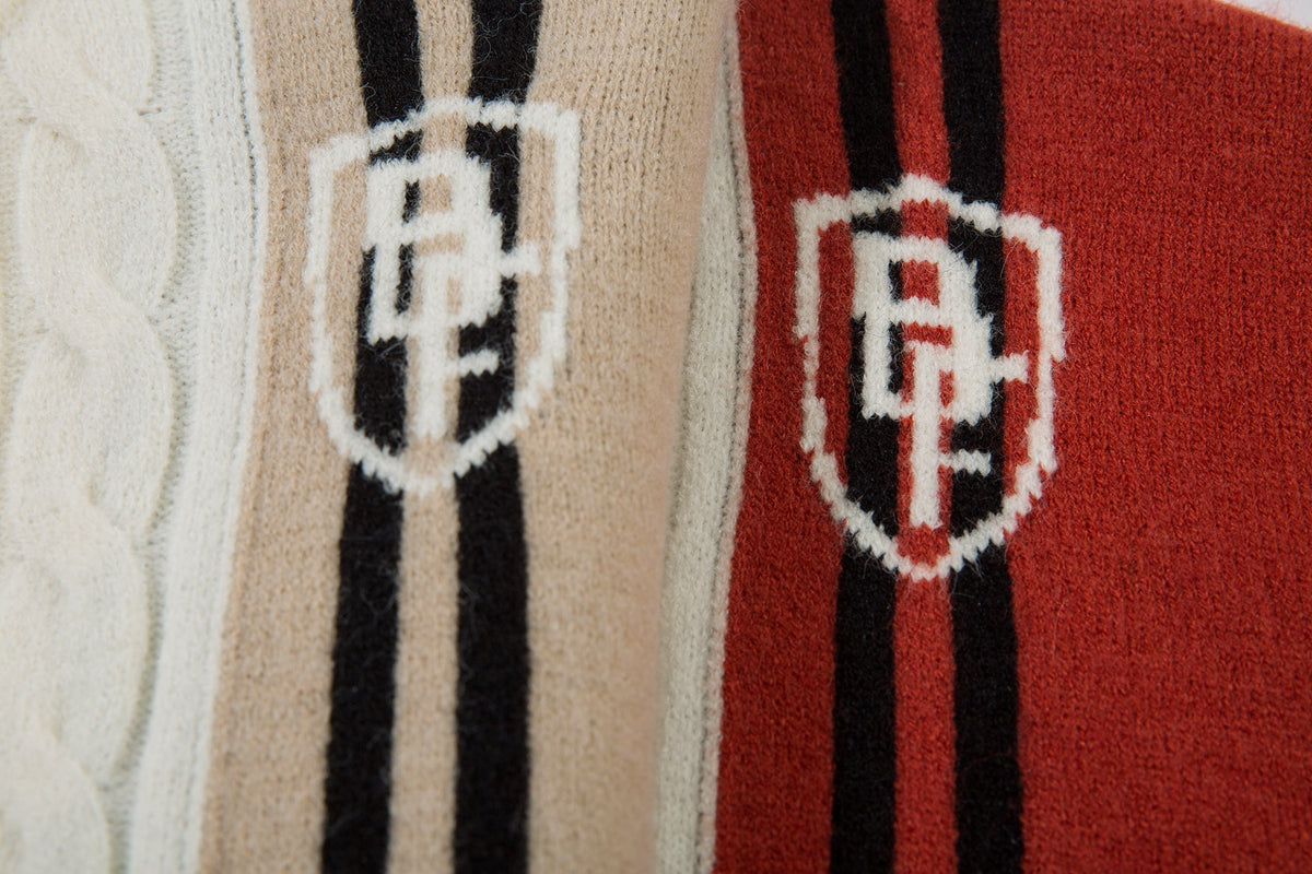 Madxmarx Retro Stripe Knit Zip Jacket