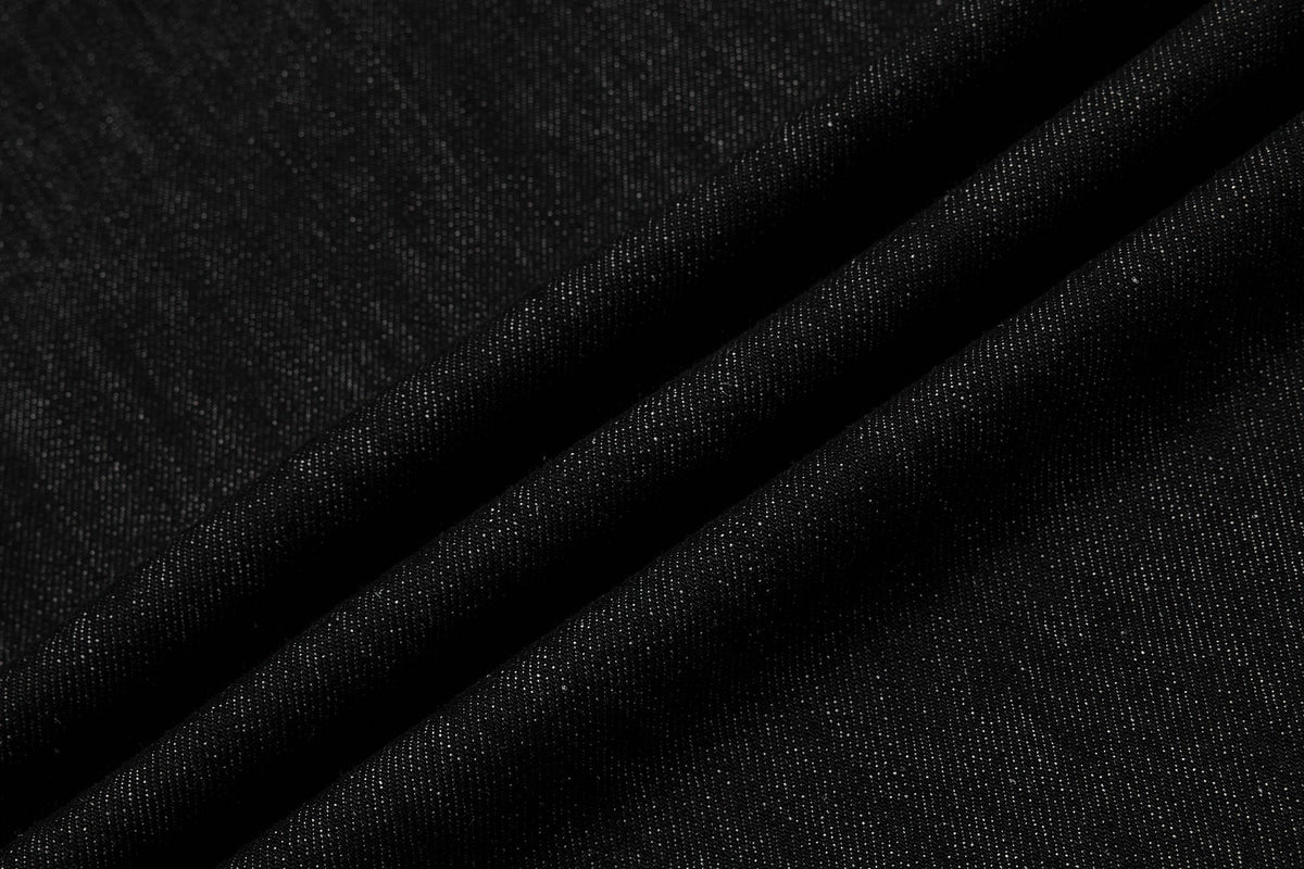 Madxmarx Nietenkette-Hose mit weitem Bein aus Denim