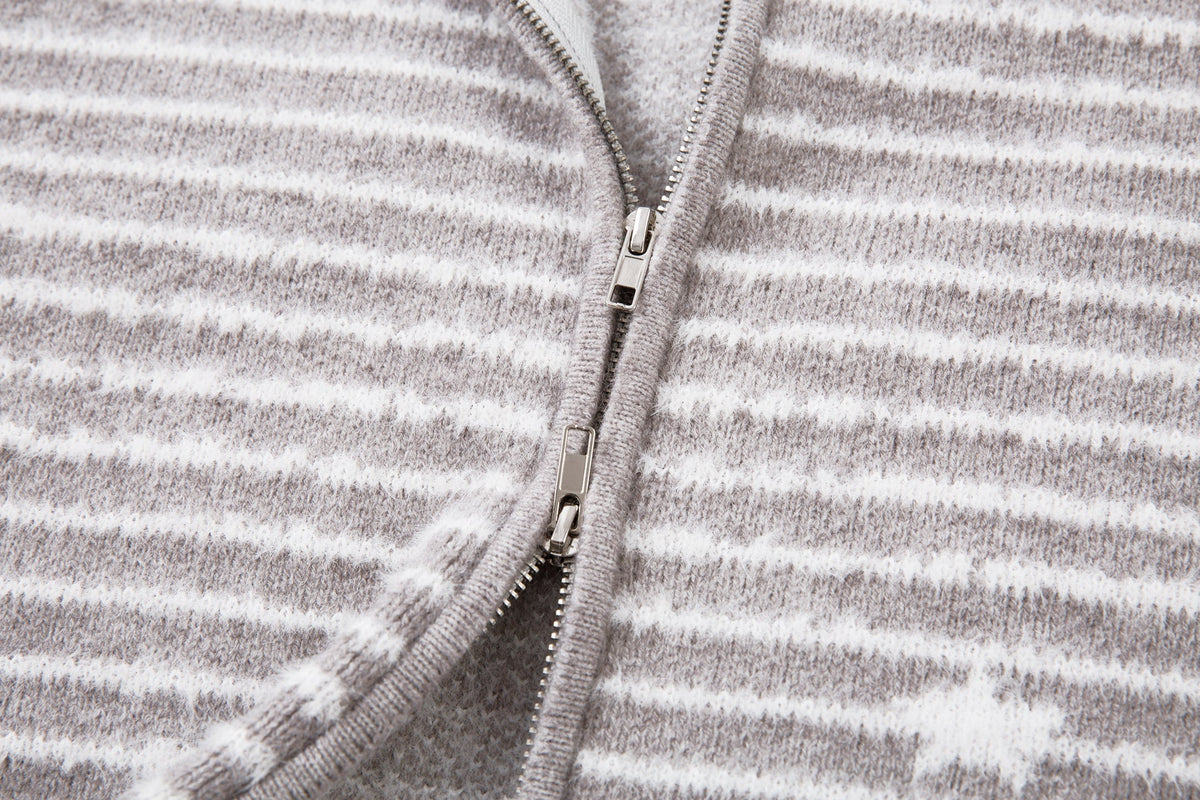 Madxmarx Star Knit Faux Fur Hoodie