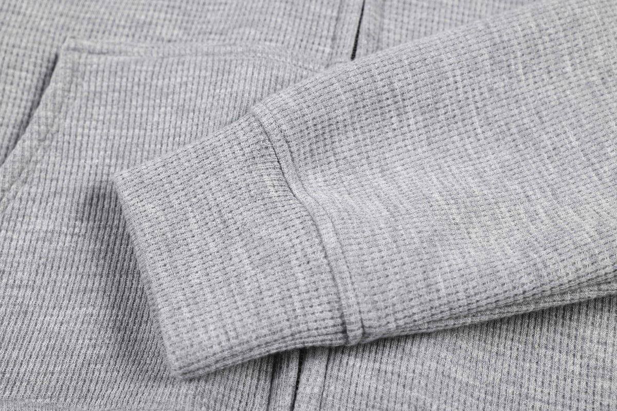 Madxmarx Waffle Knit Zip-Up Hoodie