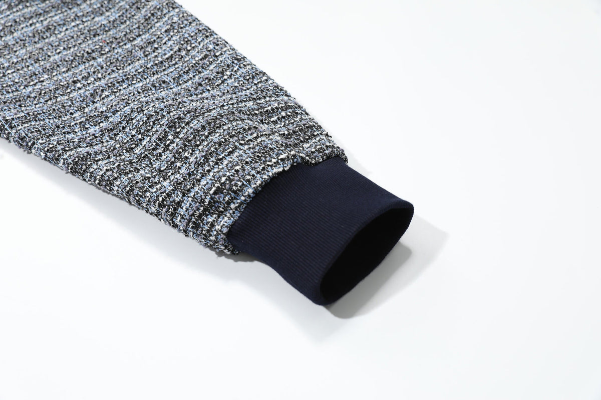 Madxmarx Textured Knit Hooded Sweatshirt
