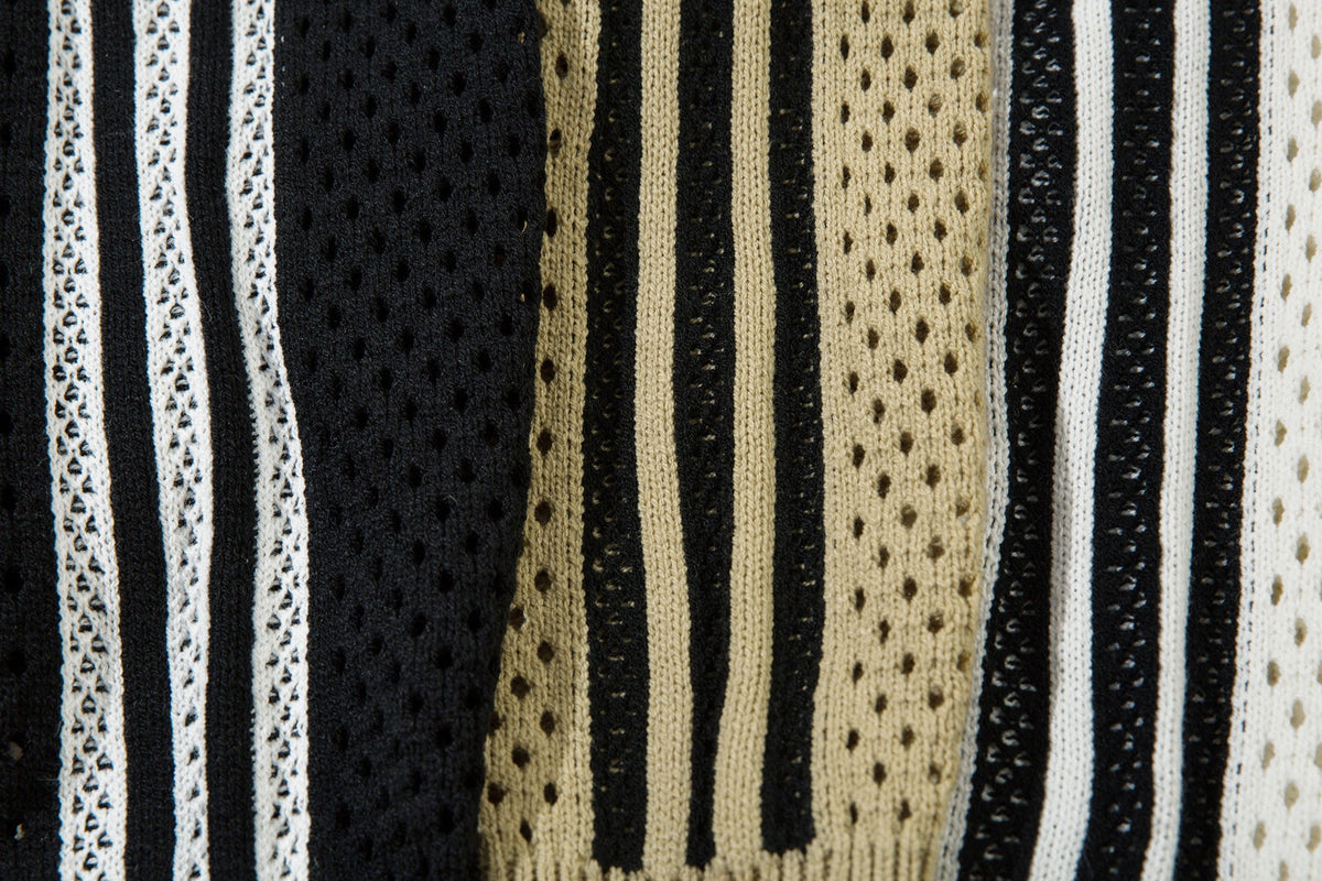 Madxmarx Striped Mesh Zip-Up Jacket
