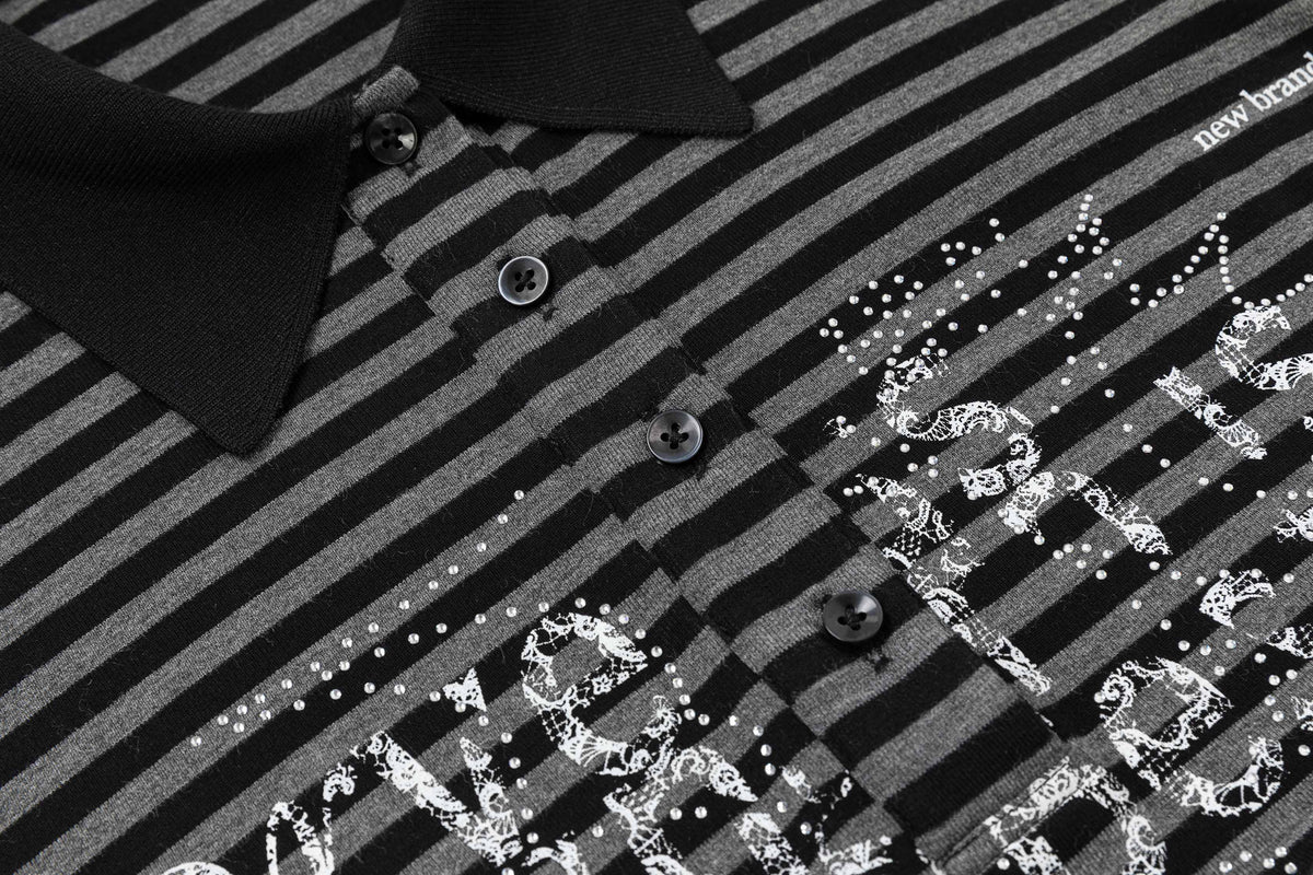 Madxmarx Langarm-Poloshirt mit Streifen