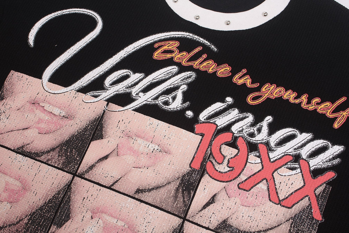 Madxmarx Vintage Graphic Waffle Long Sleeve
