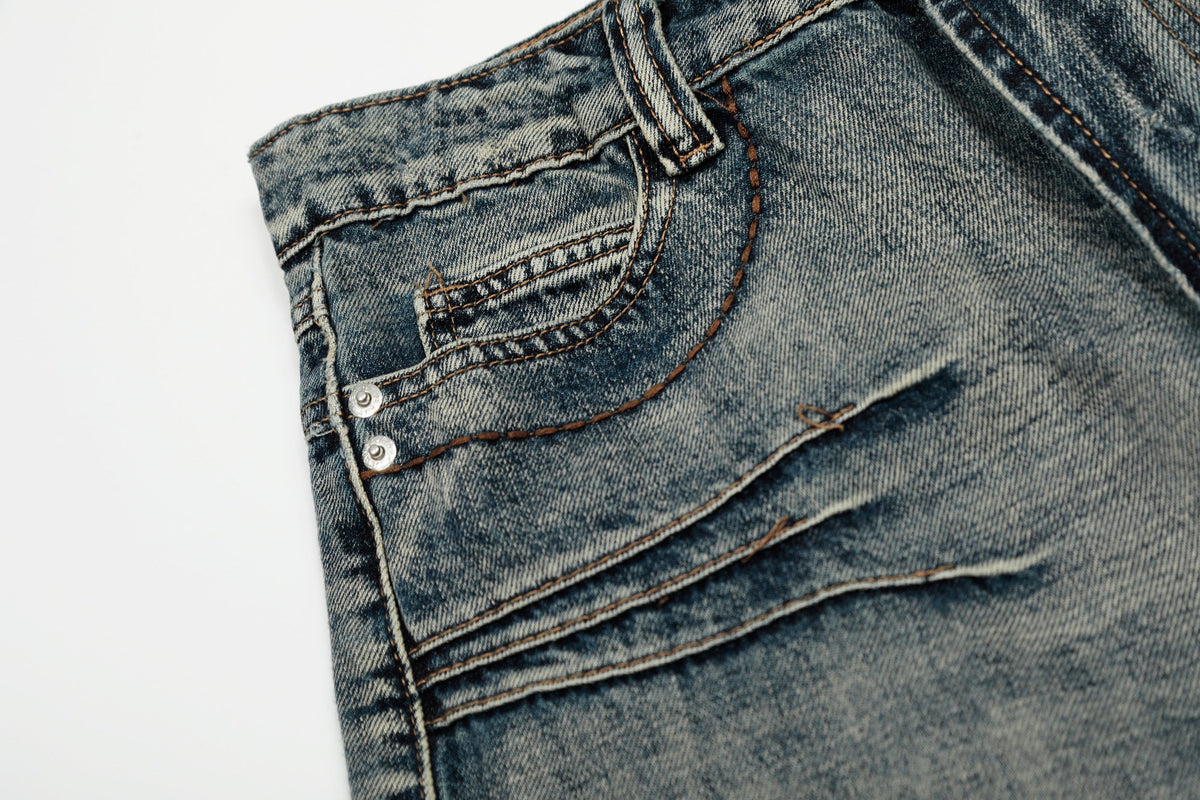Madxmarx Retro Creased Denim Jeans