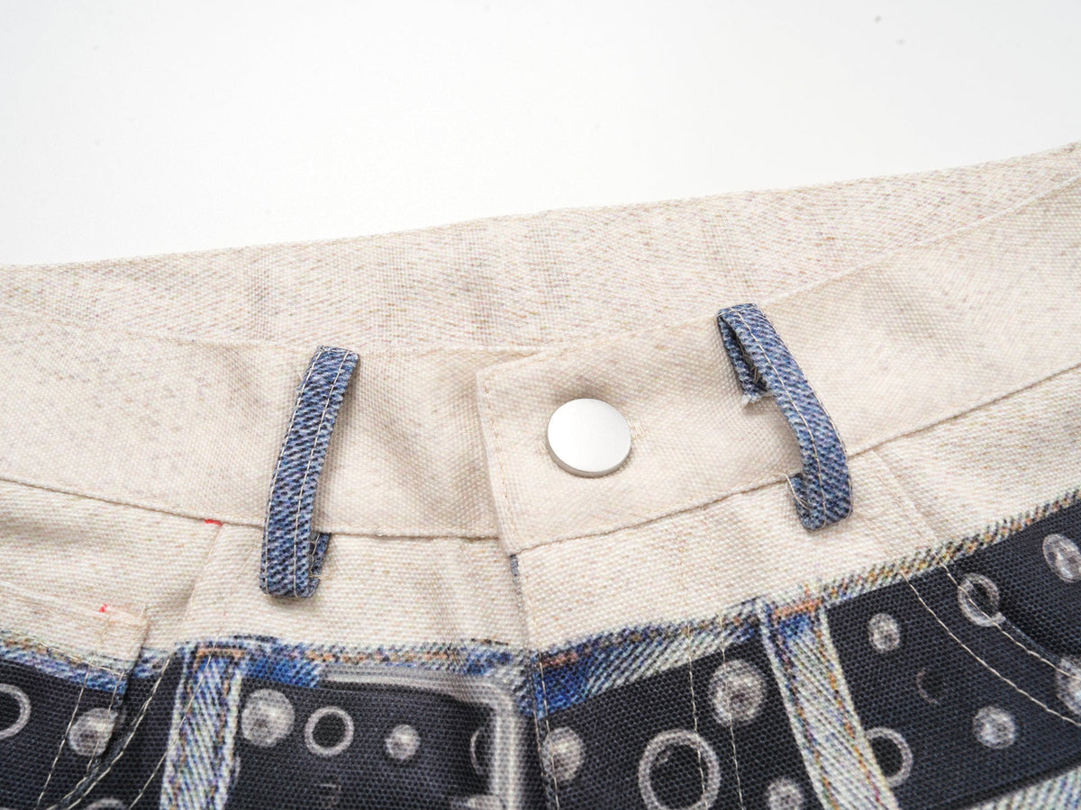 Pantalon en résille à patchwork léopard Madxmarx