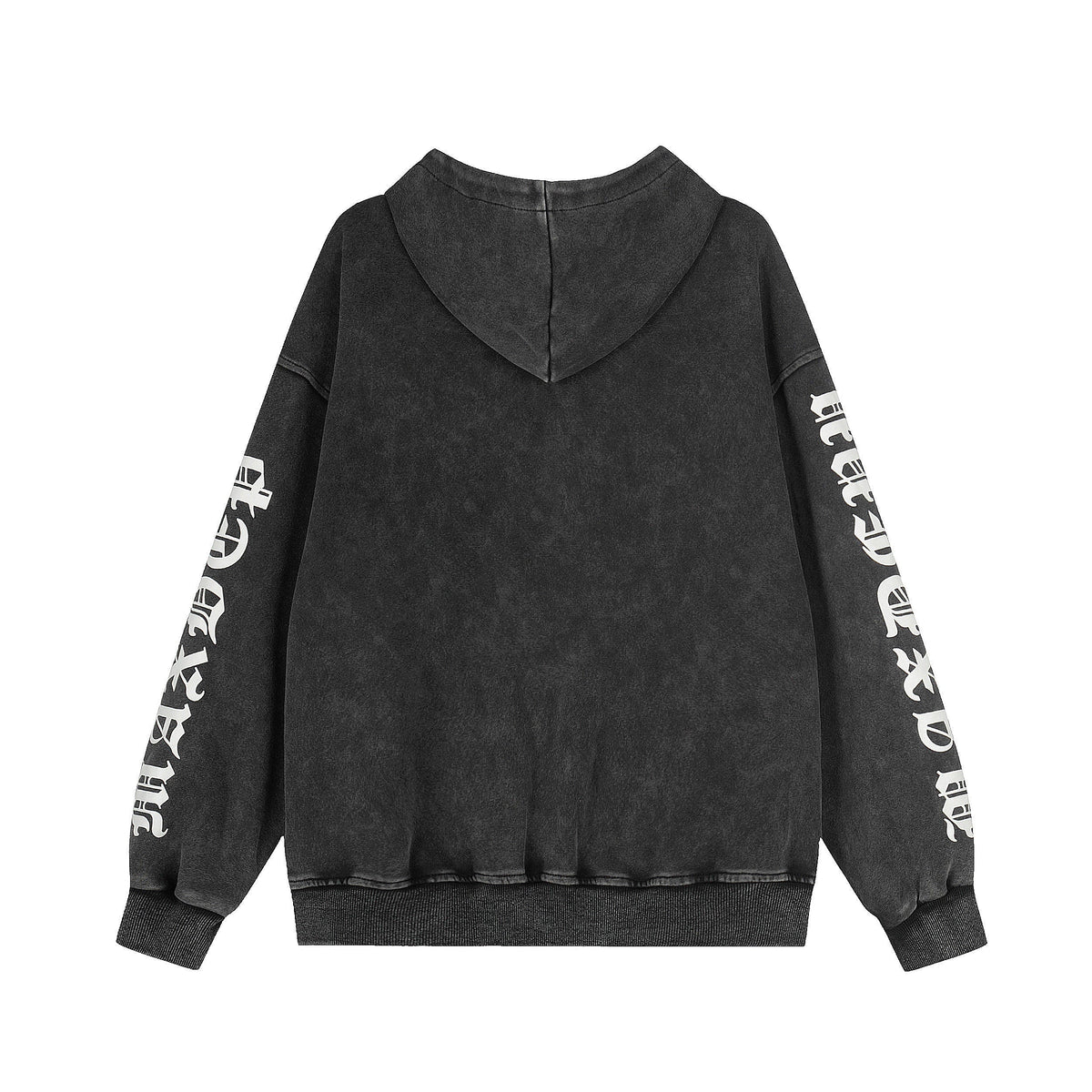 Madxmarx Distressed Graphic Zip Hoodie