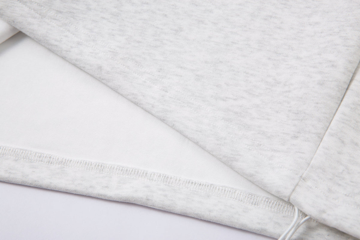 Madxmarx Color-Block Scarf Hooded Zip Jacket