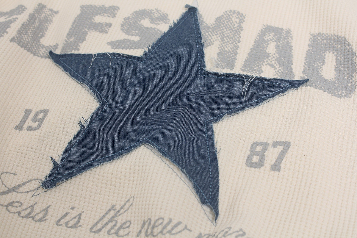 Madxmarx Studded Star Patch Long Sleeve Tee