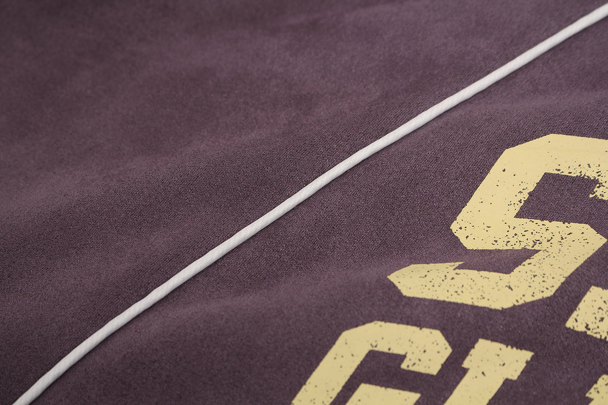 Madxmarx Suede Varsity Zip Hoodie