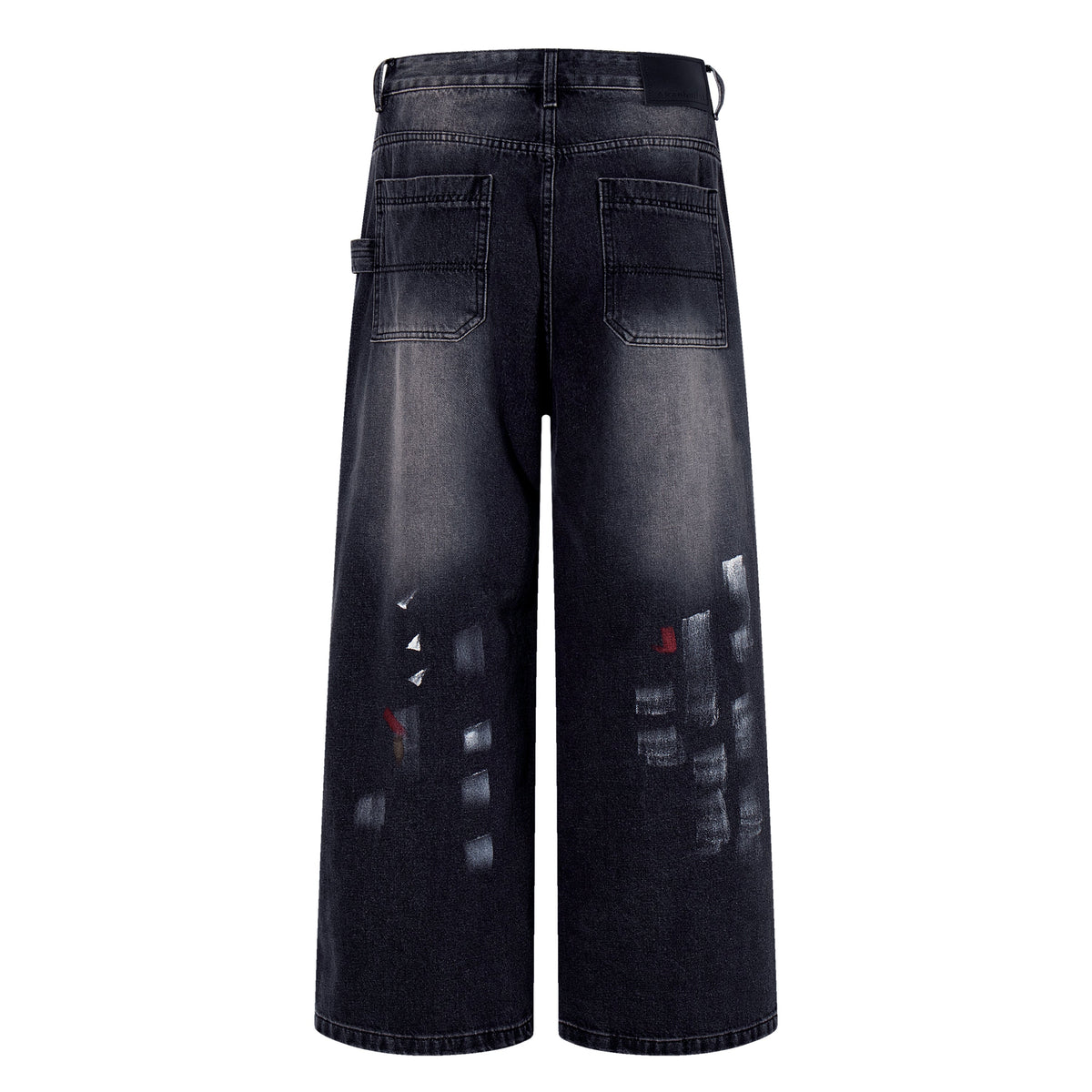 Madxmarx Brushstroke Fade Wide-Leg Jeans