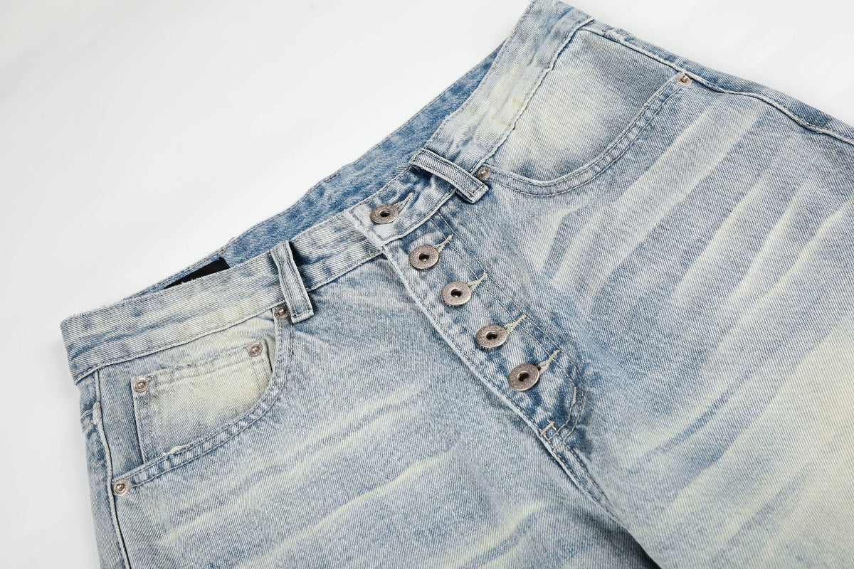 Madxmarx Vintage Washed Wide-Leg Jeans