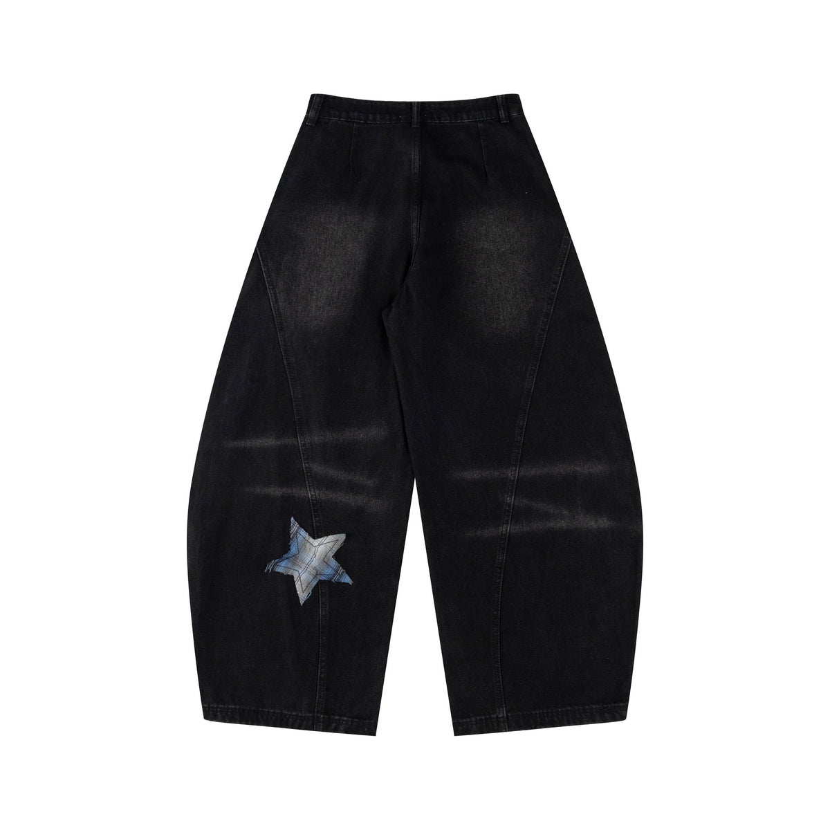 Jeans de pierna ancha con parche de estrella Madxmarx
