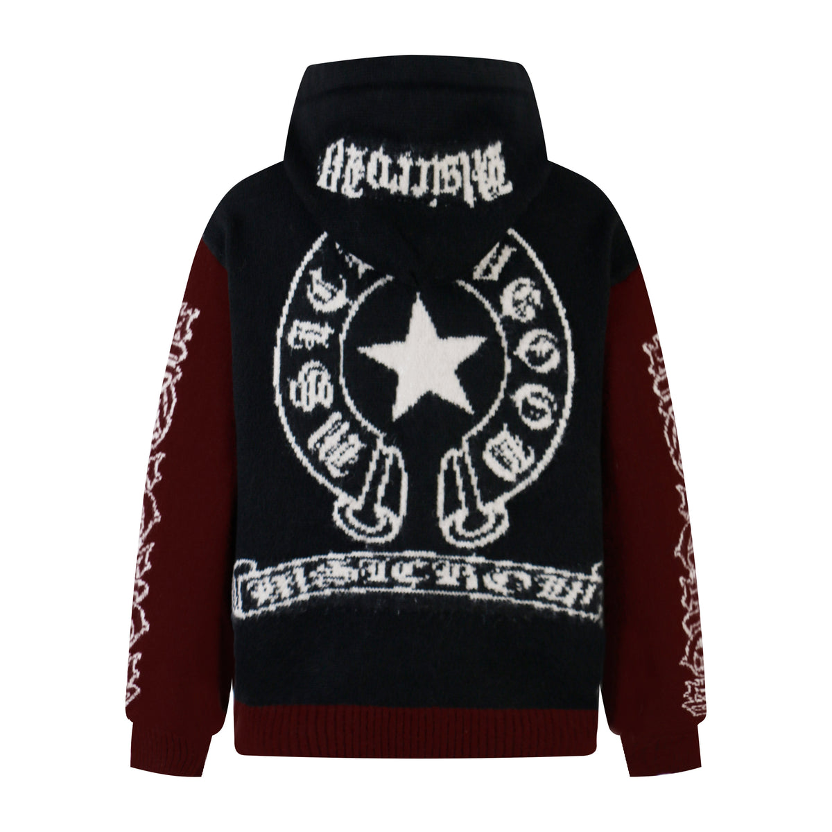 Madxmarx Vintage Star Knit Zip Hoodie
