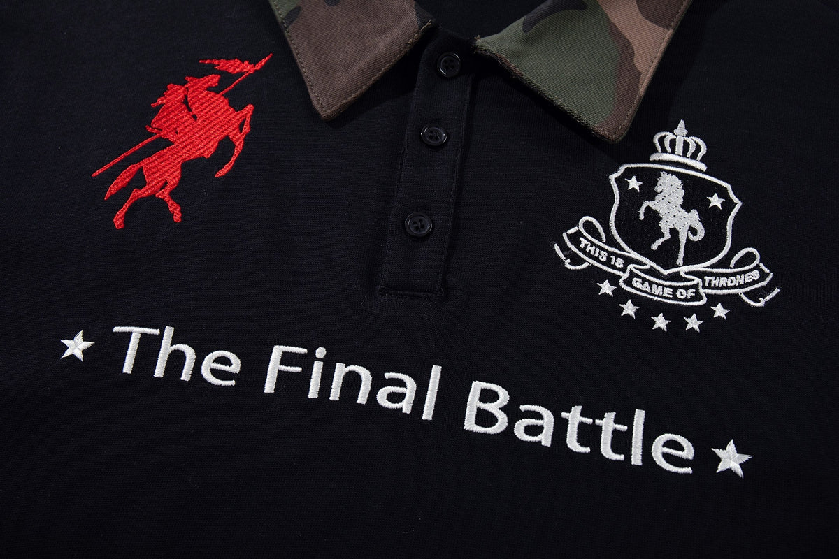 Madxmarx Final Battle Camo Collar Polo Long Sleeve