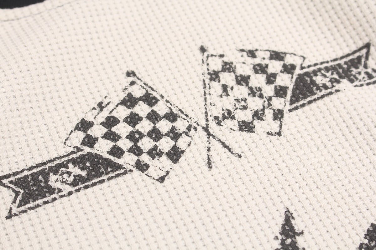 Madxmarx Vintage Racing Waffle Long Sleeve