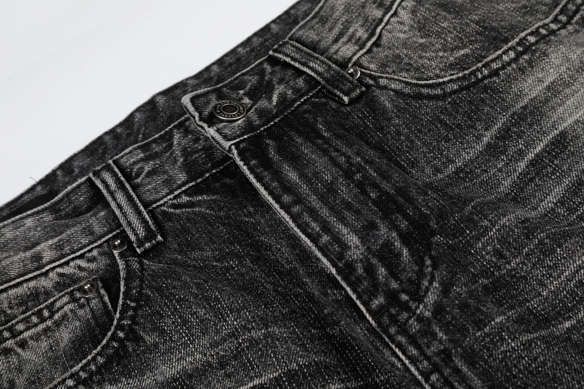 Madxmarx Vintage Washed Black Wide-Leg Jeans