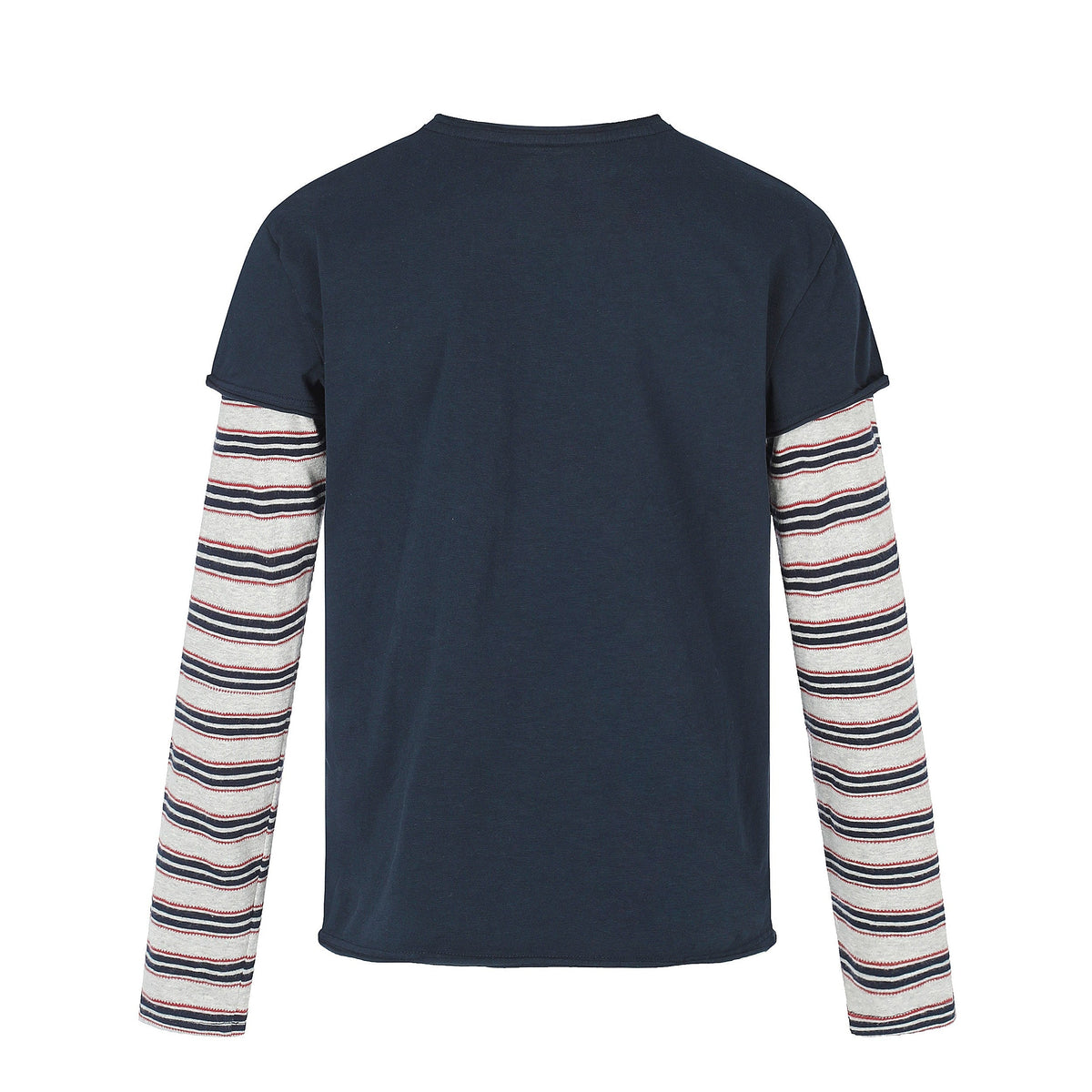 Madxmarx Layered Striped Graphic Long Sleeve Tee