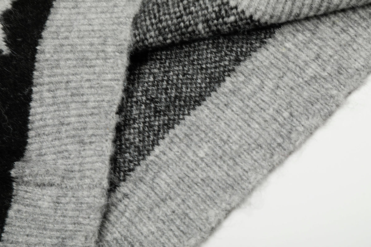 Madxmarx Star Stripe Knit Polo Sweater