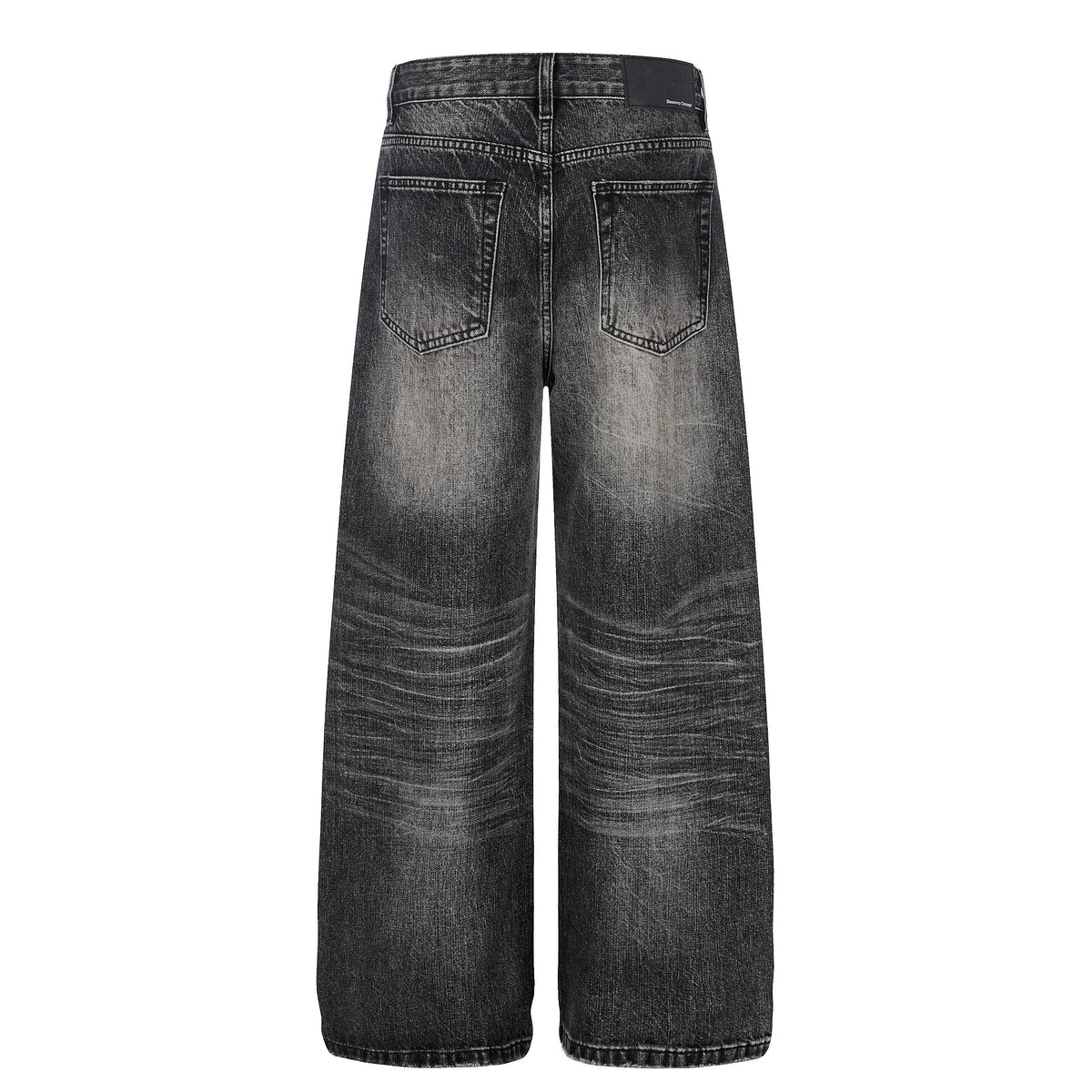 Madxmarx Vintage Washed Black Wide-Leg Jeans