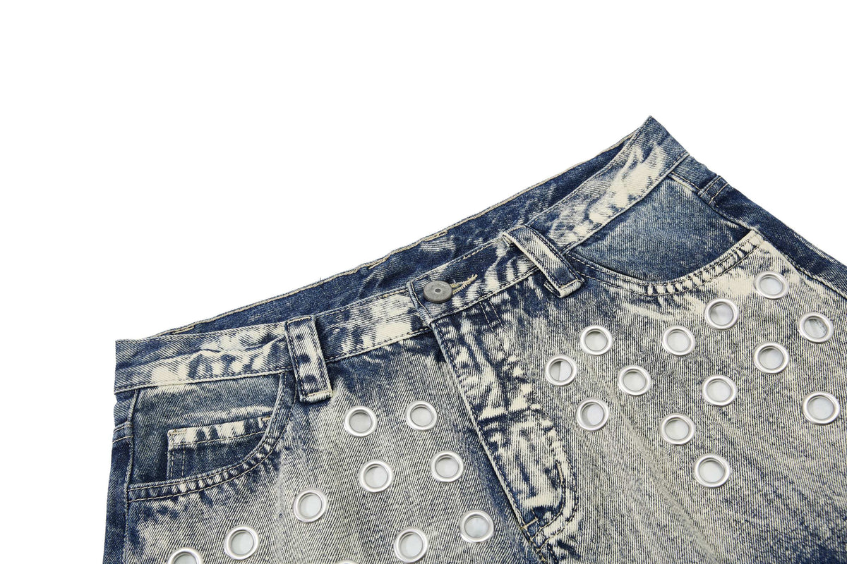 Madxmarx “Grommet Washed Balloon Jeans