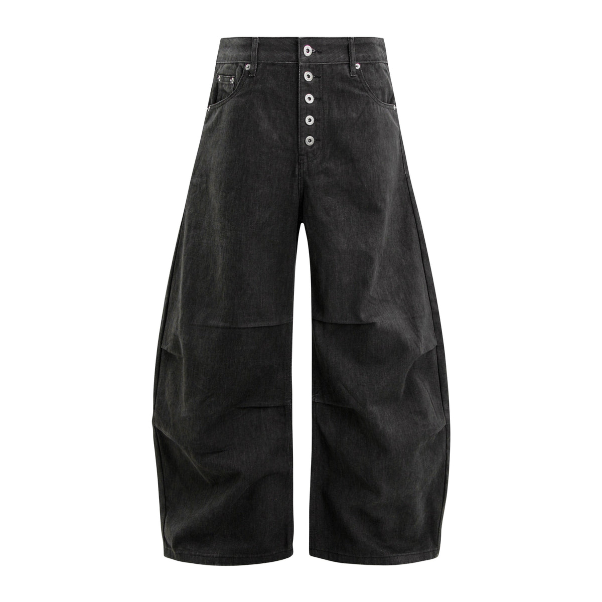 Madxmarx Multi-Button Panel Wide-Leg Jeans