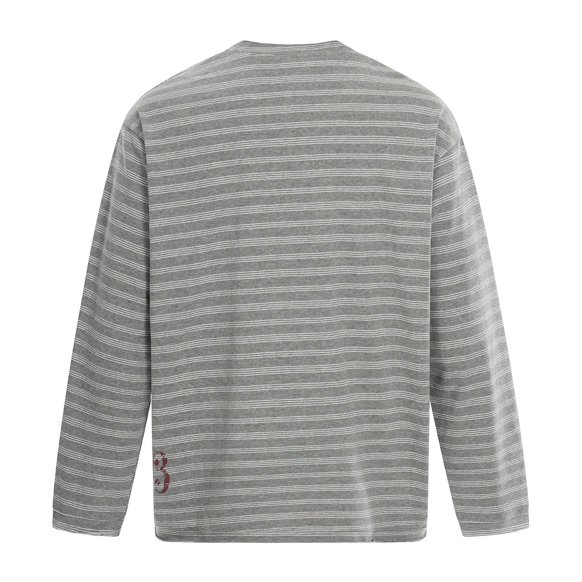 Madxmarx Striped Gothic Logo Long Sleeve Tee