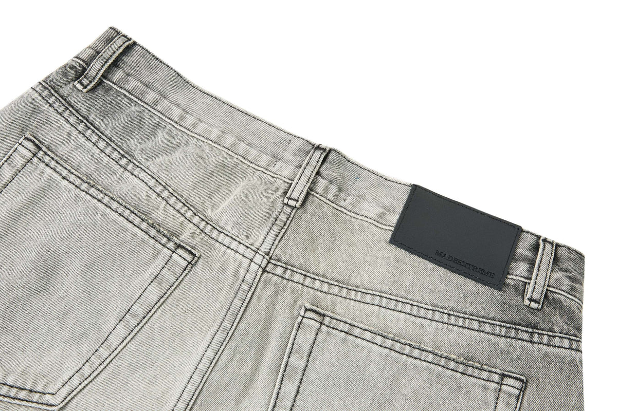 Madxmarx Washed Whisker Wide-Leg Jeans