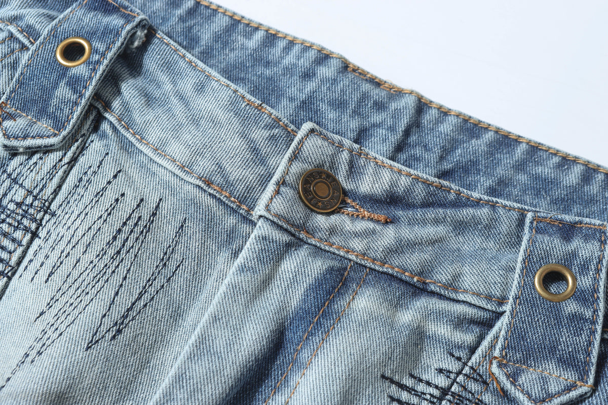 Pantalon en jean patchwork effet vieilli Madxmarx