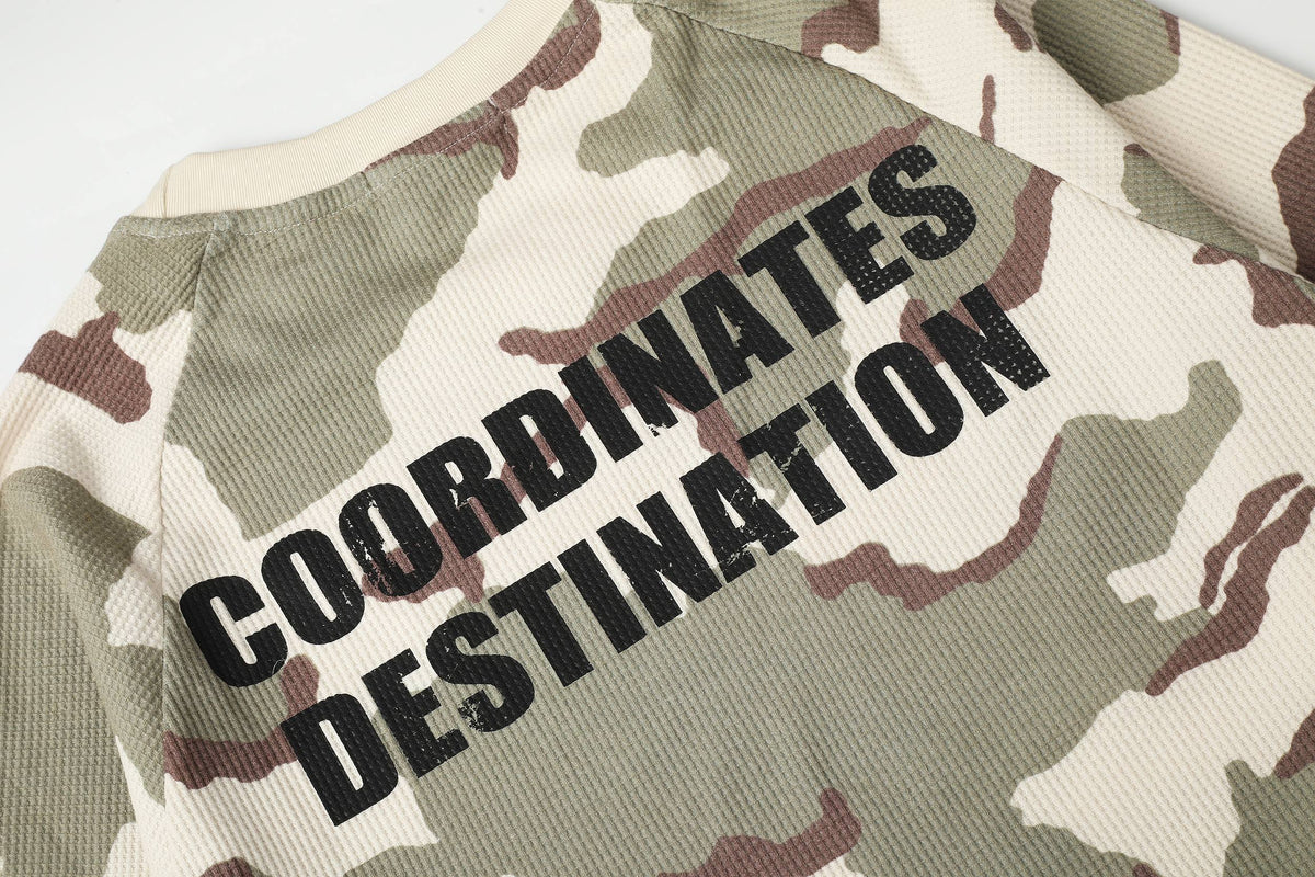 Madxmarx Camo Waffle Long Sleeve Tee