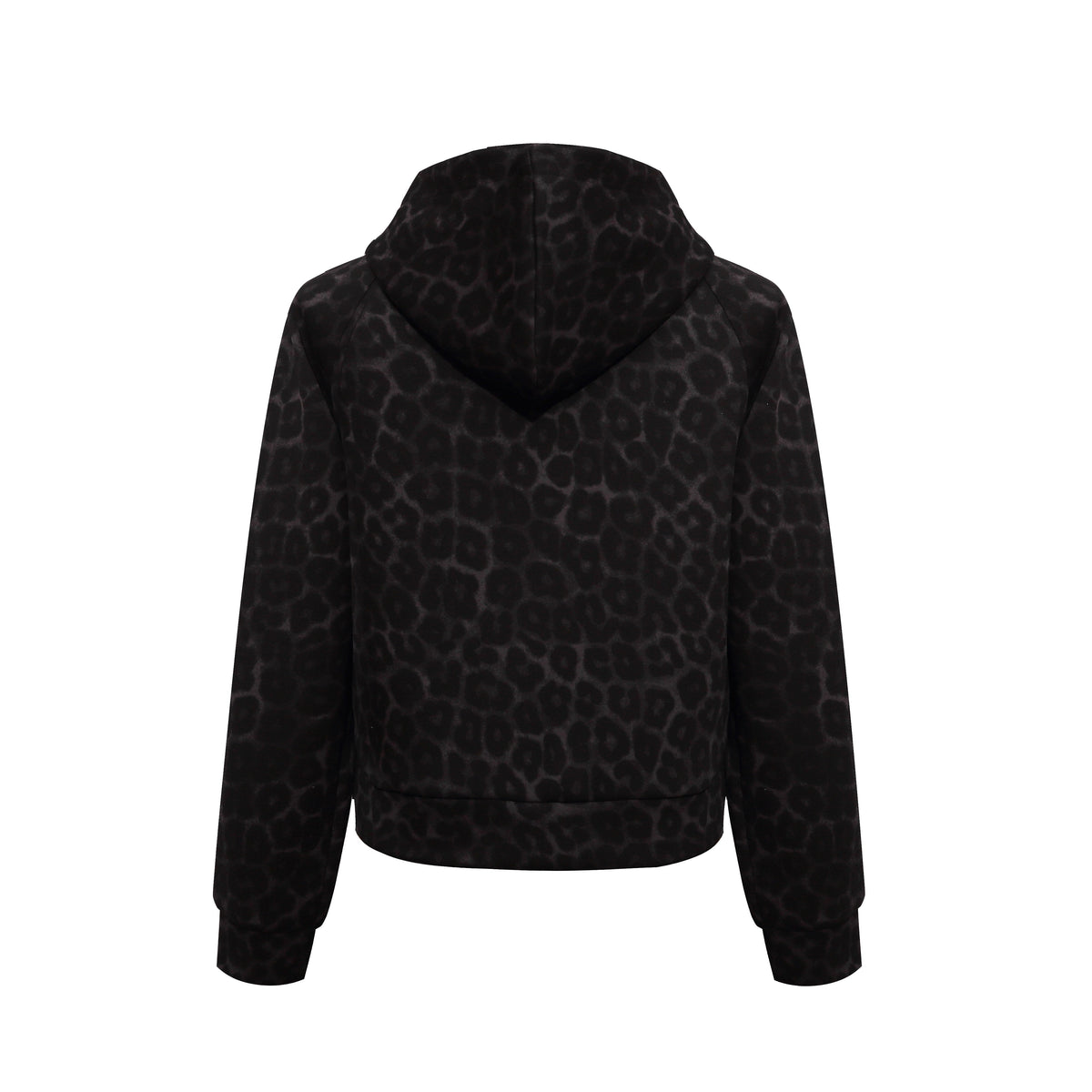 Madxmarx Leopard Stripe Crest Zip-Up Hoodie