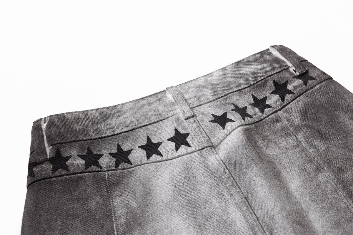 Pantalon large délavé à motif graphique Madxmarx