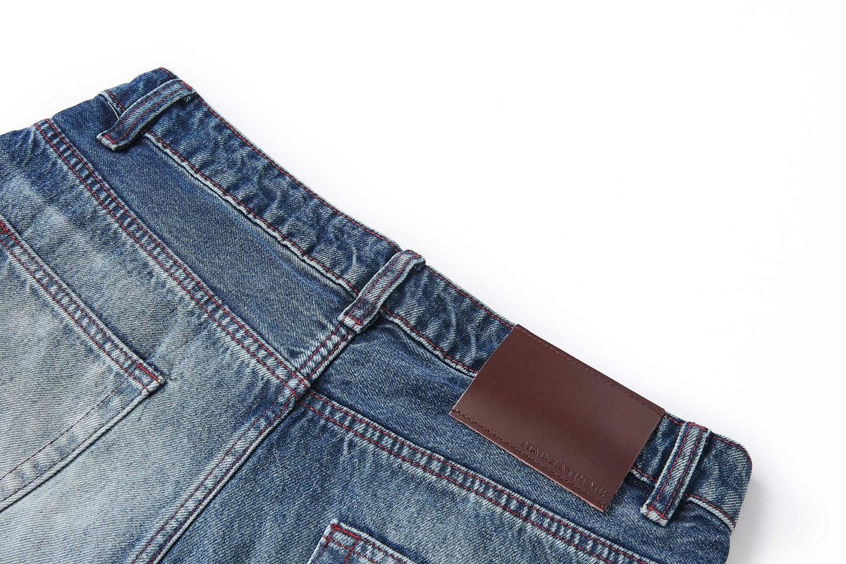 Madxmarx Washed Distressed Baggy Jeans