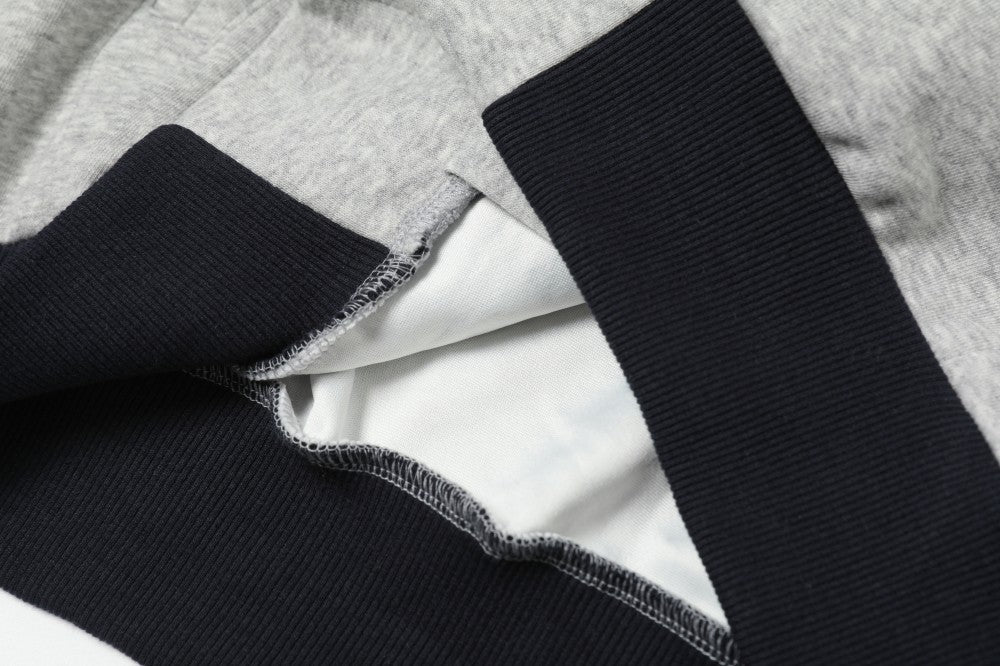 Madxmarx Contrast Sleeve Graphic Zip-Up Hoodie