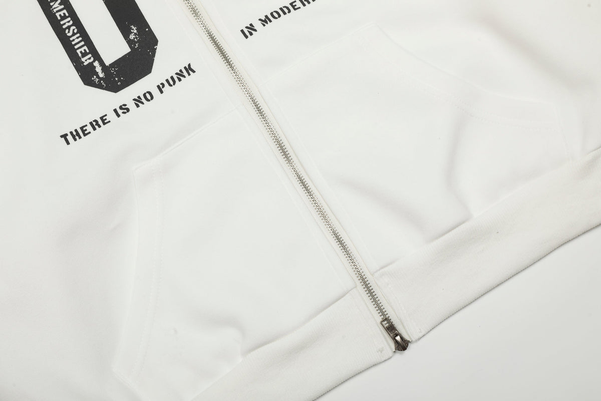 Madxmarx Punk-Script Zip Hoodie