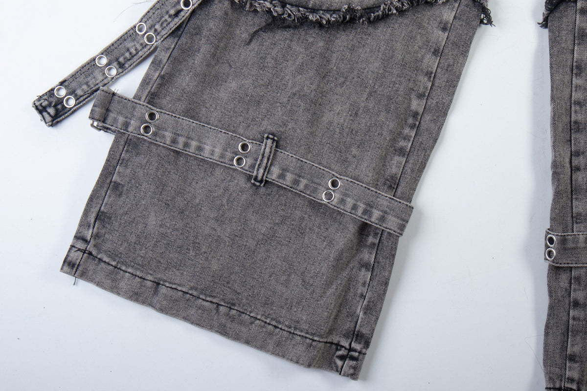 Madxmarx Deconstructed Strap Cargo Jeans