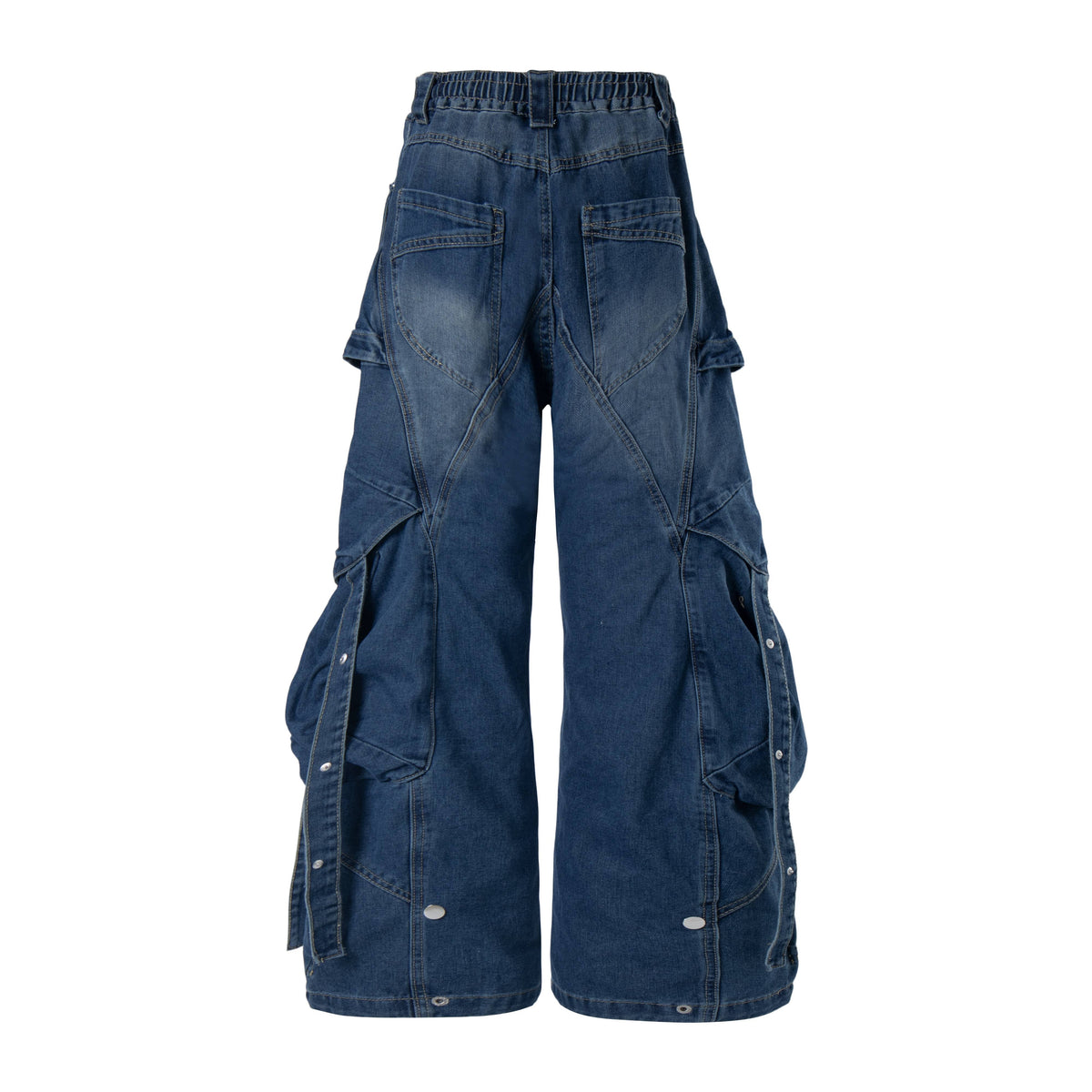 Madxmarx Multi-Pocket Baggy Denim Jeans