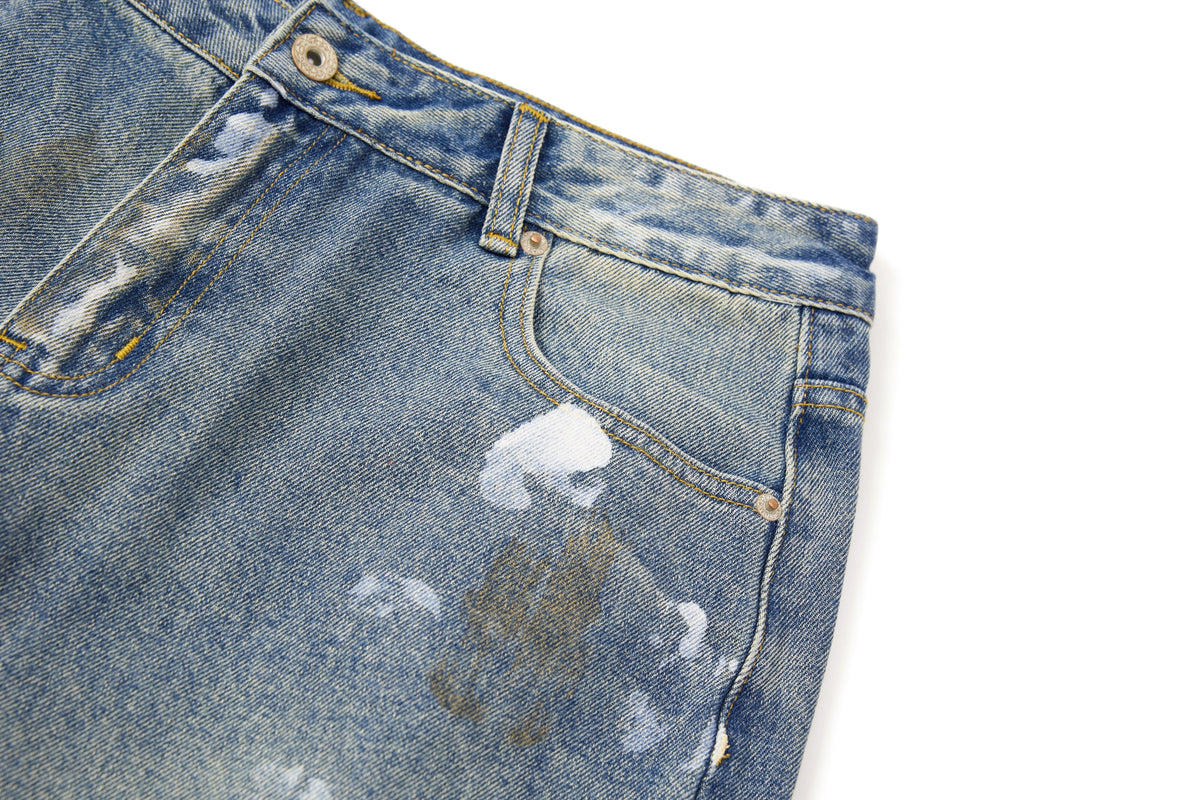 Madxmarx Distressed Vintage Washed Denim Pants