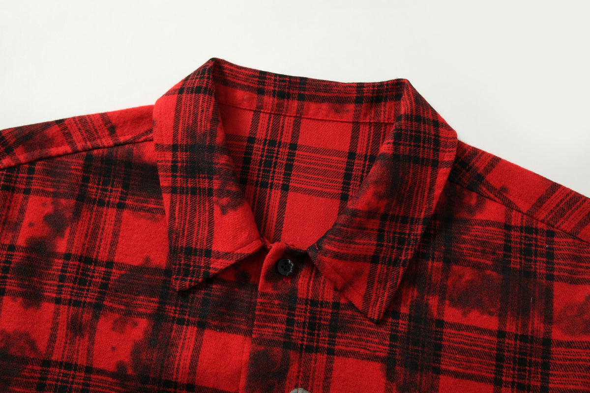 Madxmarx Punk Plaid Graphic Shirt