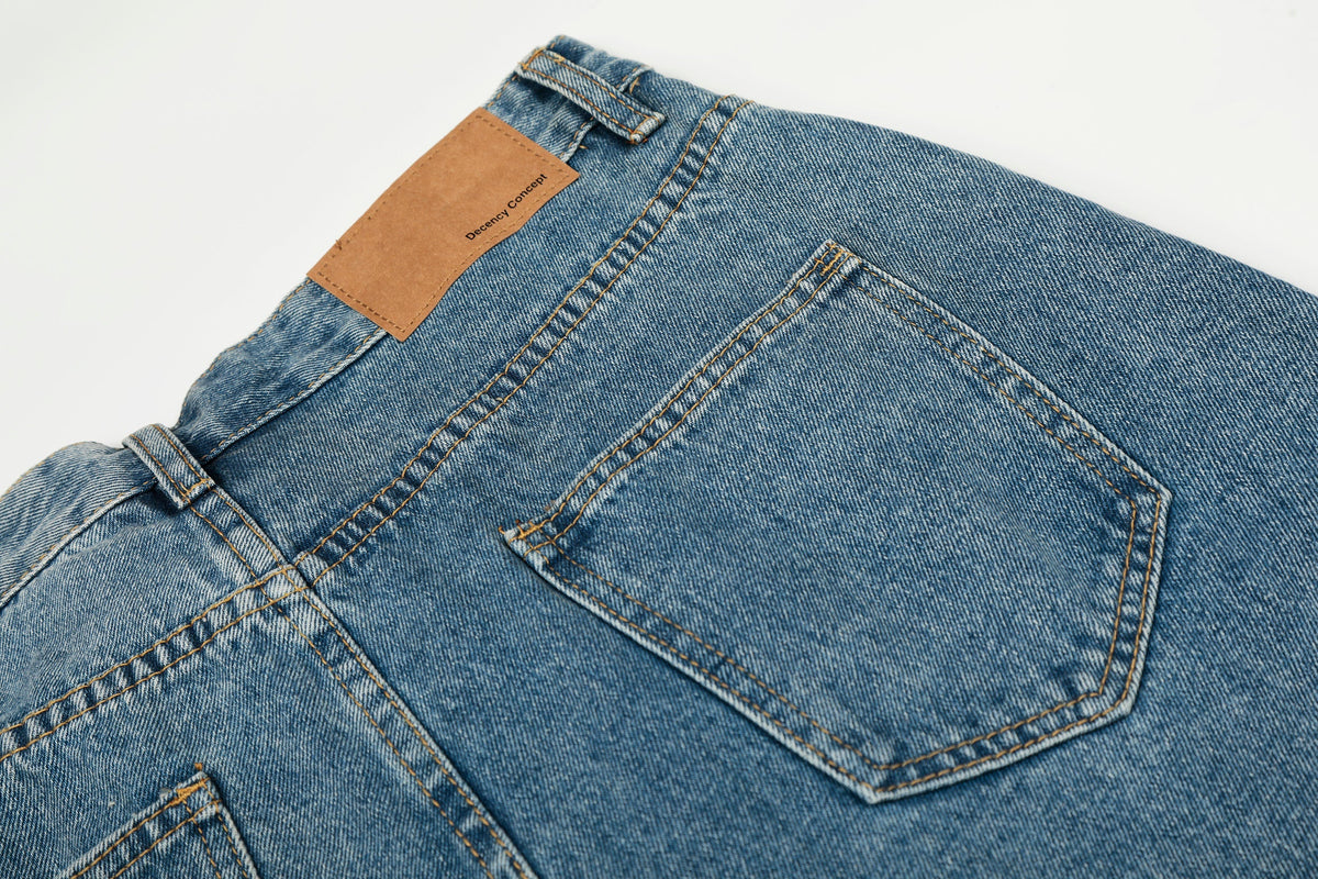 Pantalon large en jean à taille asymétrique Madxmarx