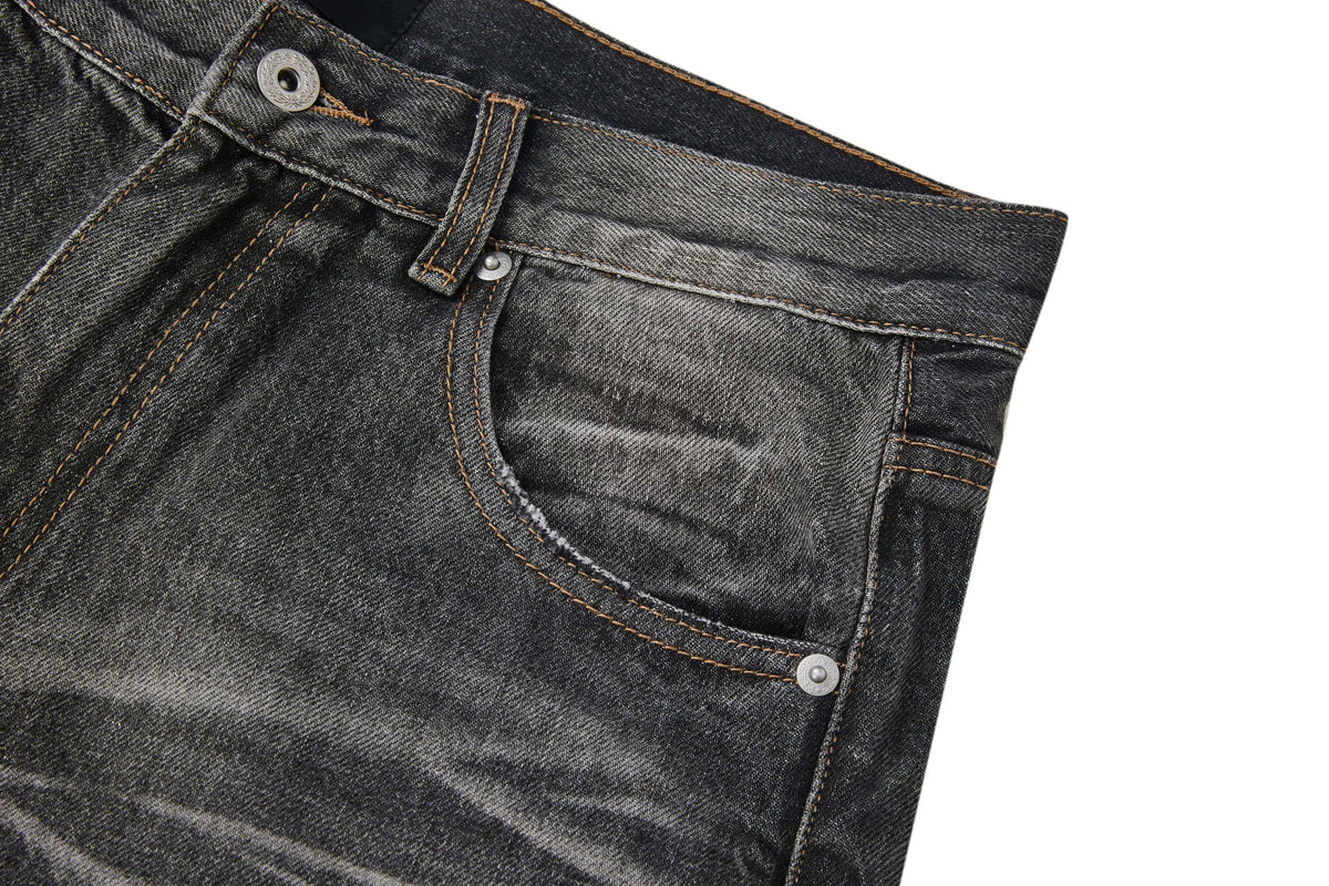Madxmarx Vintage Faded Wide-Leg Jeans