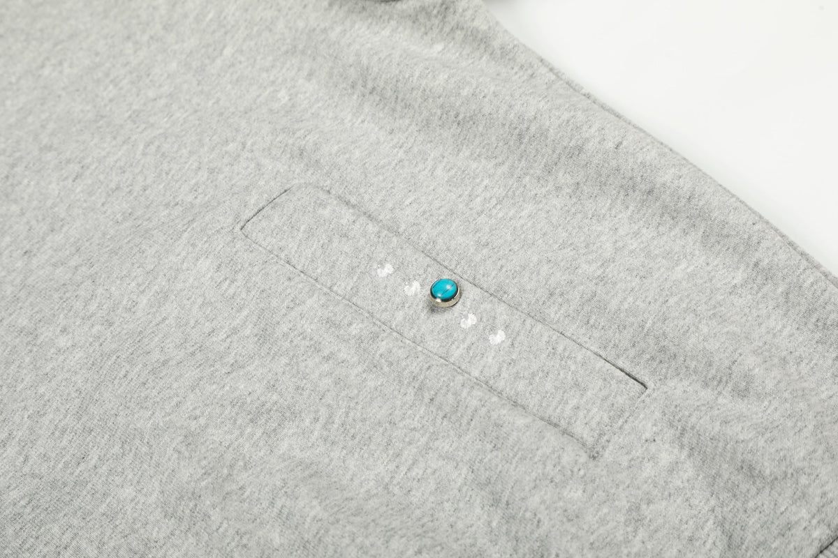 Madxmarx Minimal Dot-Detail Zip Hoodie