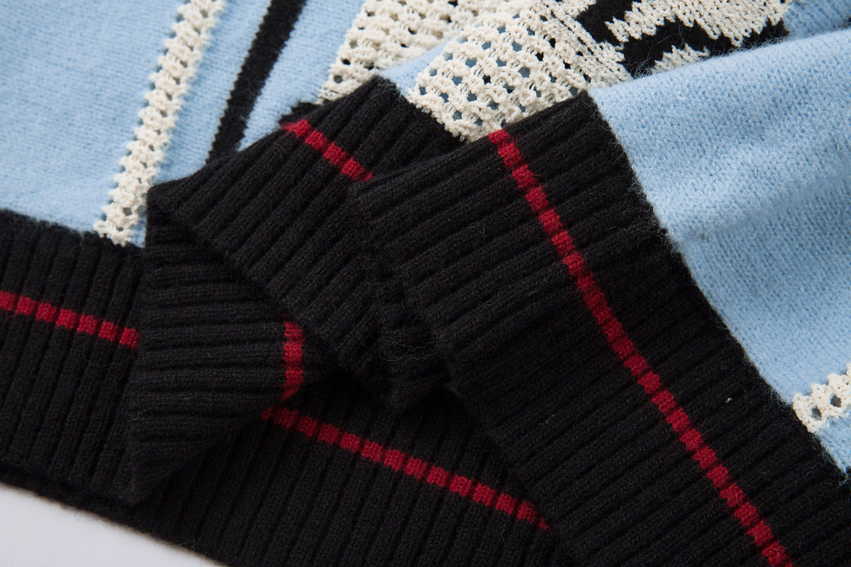 Madxmarx Varsity Stripe Knit Sweater