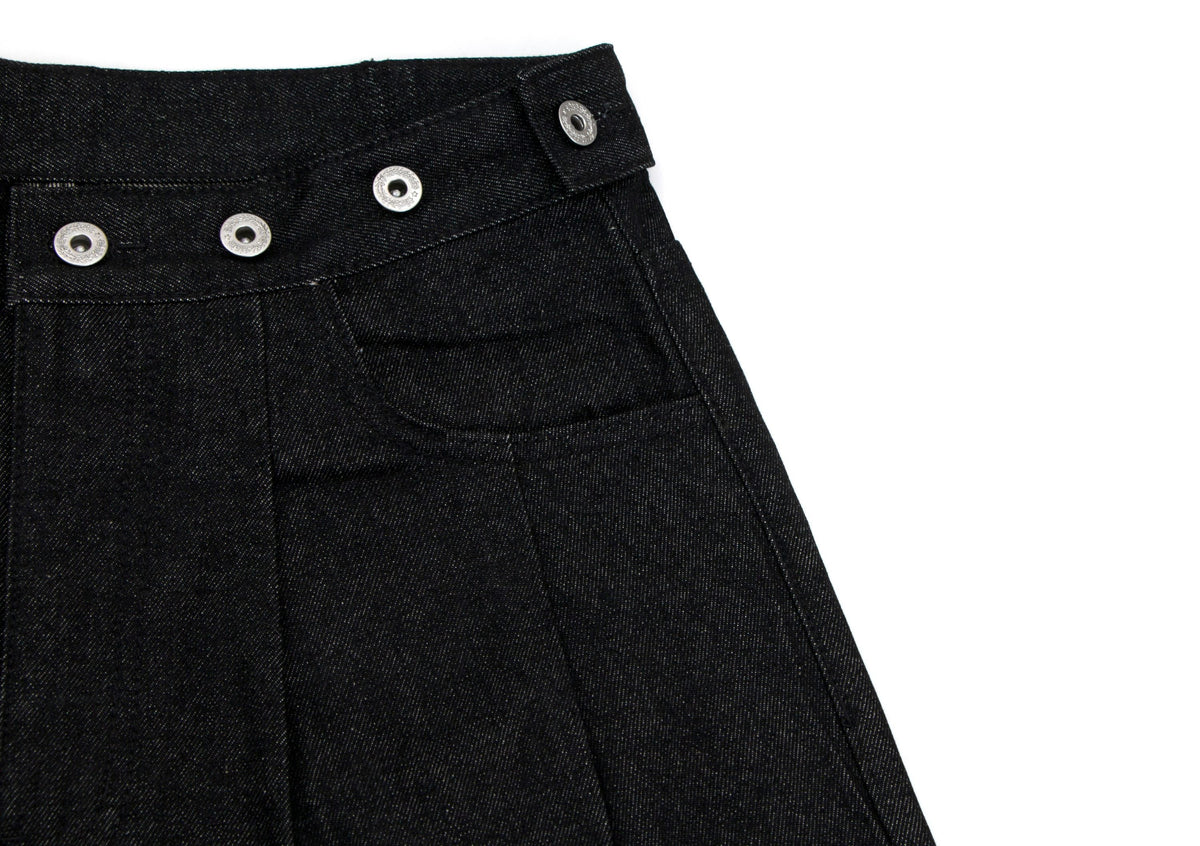 Madxmarx Grommet Waist Wide-Leg Jeans