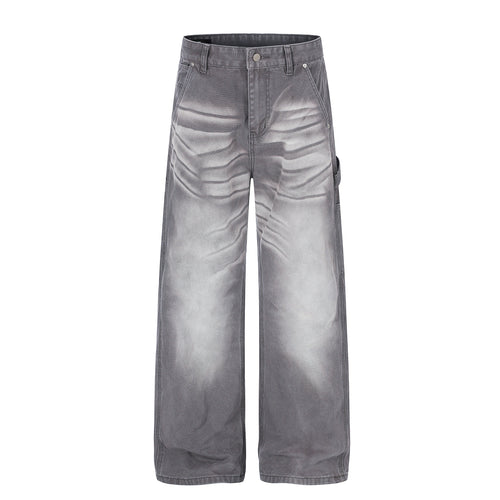 Calça Jeans Madxmarx com Efeito Lavado Amassado - PP / Cinza