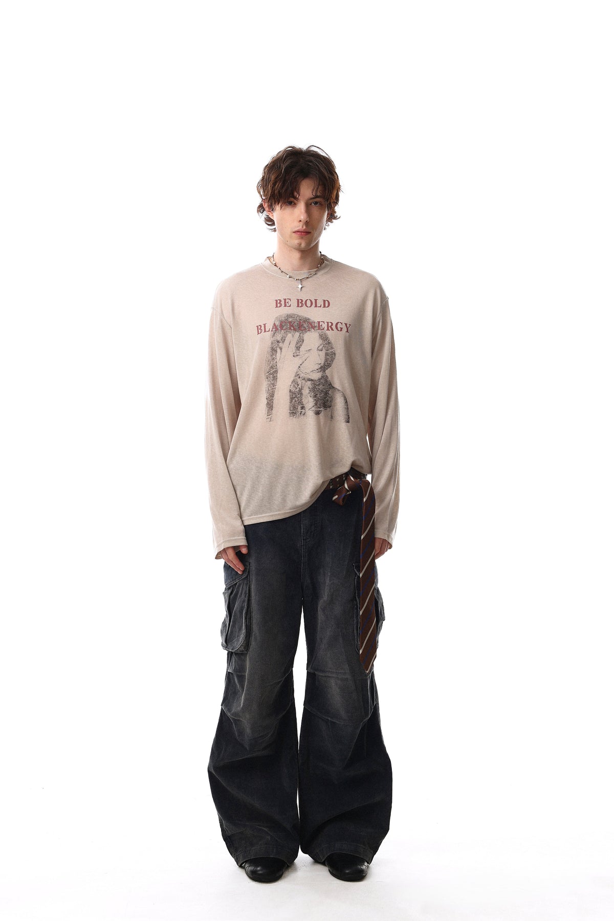 Madxmarx “Be Bold” Portrait Graphic Long Sleeve Tee