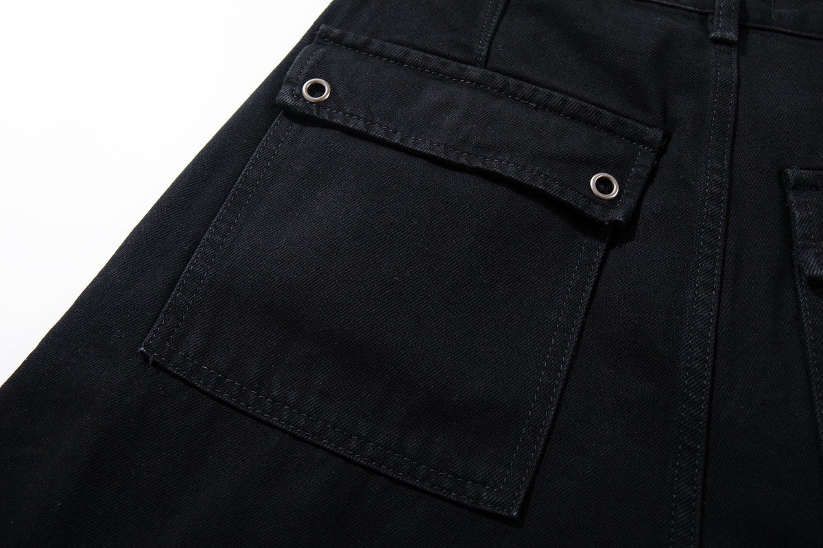 Madxmarx Tactical Distressed Wide-Leg Pants