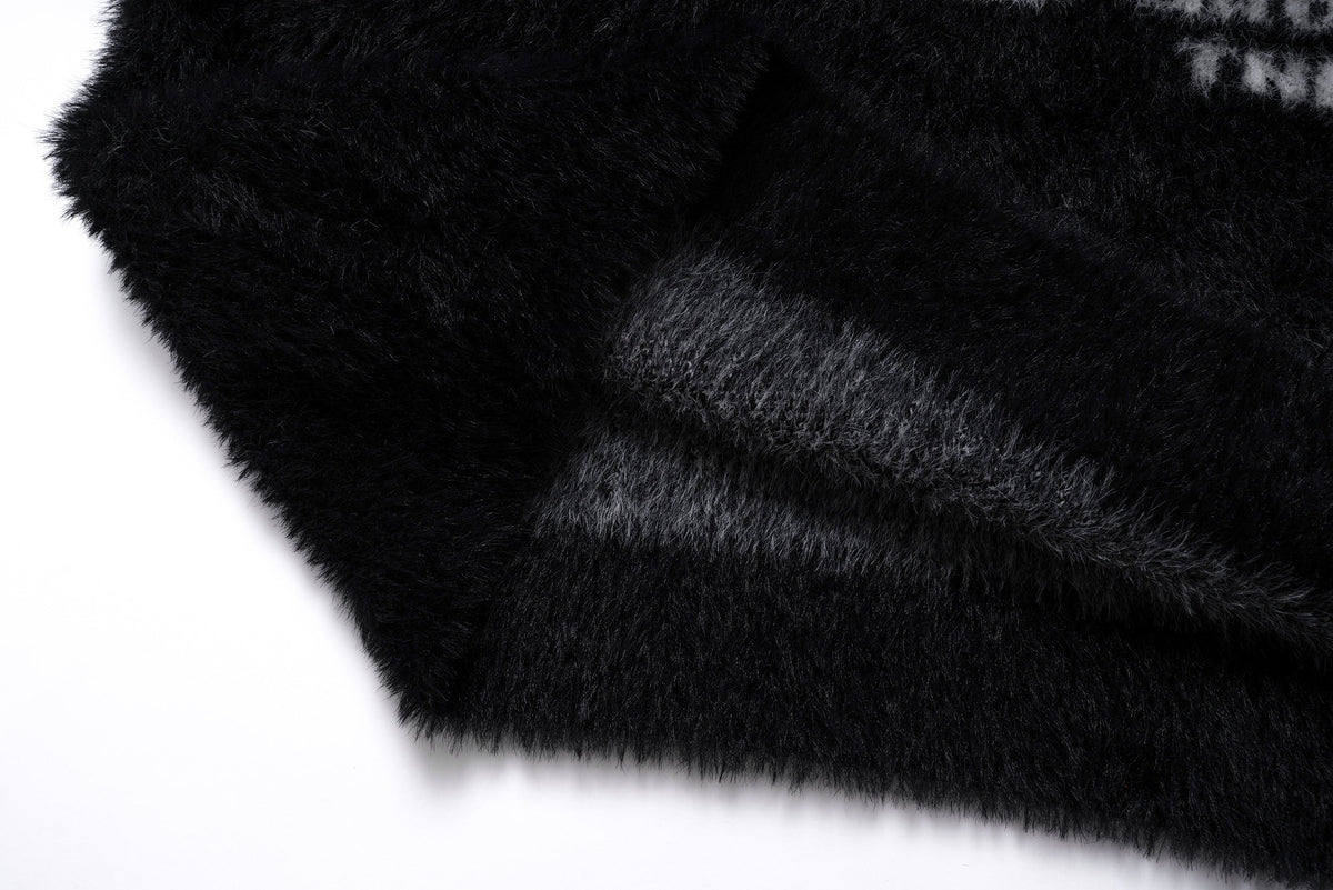 Madxmarx Fluffy Crest Knit Sweater